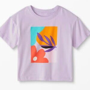 🌸💜 Hanna Andersson Boxy Crop T-Shirt – Size 3T 💜🌸